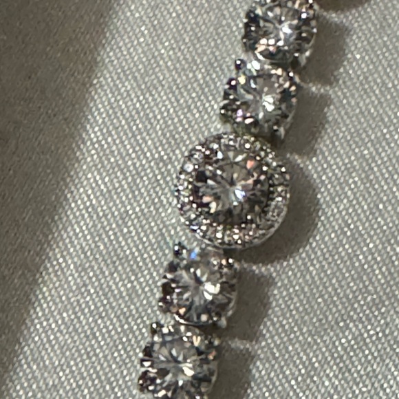 New With Tags/Box CZ Bracelet-7.25 in-Sterling Silver-15.31 Carat Equivalent- - Picture 9 of 17